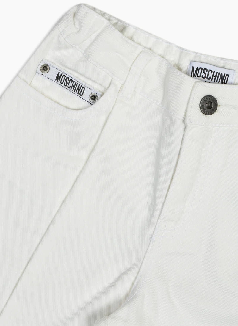 Къс панталон от деним Moschino Kids — снимка 2