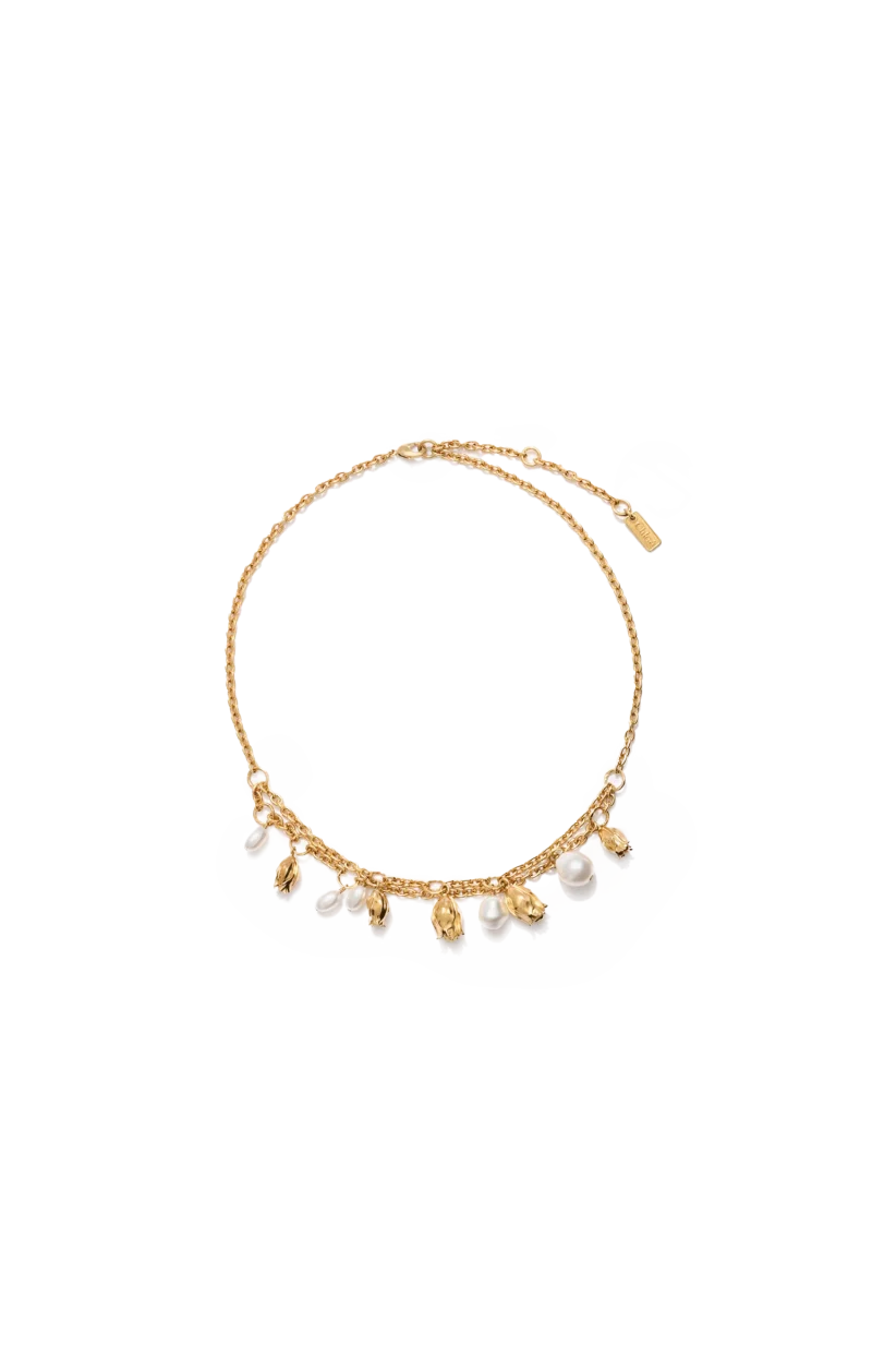 Pearl and Charm Necklace