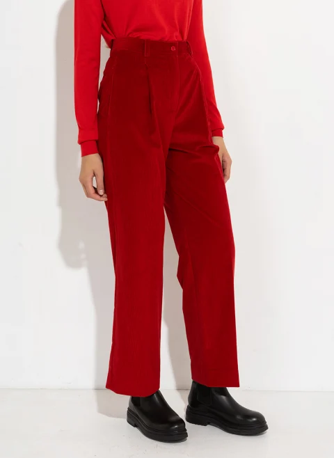 Панталон от рипсено кадифе Weekend Max Mara Ordine — снимка 2