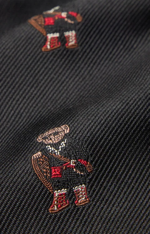 Копринена вратовръзка с Polo Bear бродерия — снимка 3