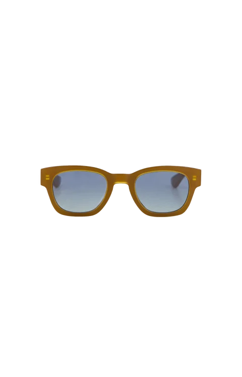 Rectangular Acetate Sunglasses in Brown/Blue