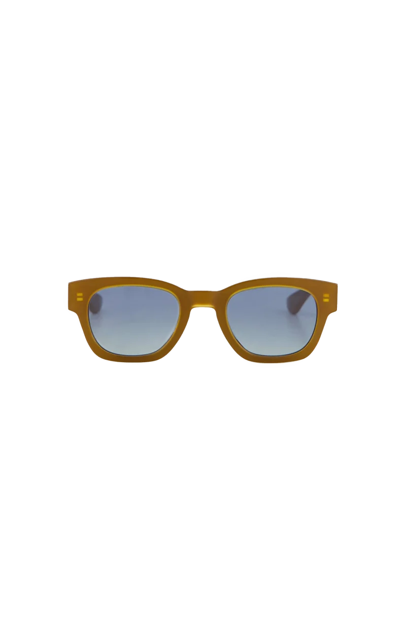 Rectangular Acetate Sunglasses in Brown/Blue