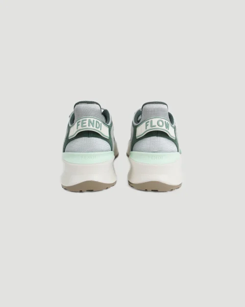 Fendi Flow Sneakers in Matcha Mesh and Suede — снимка 5