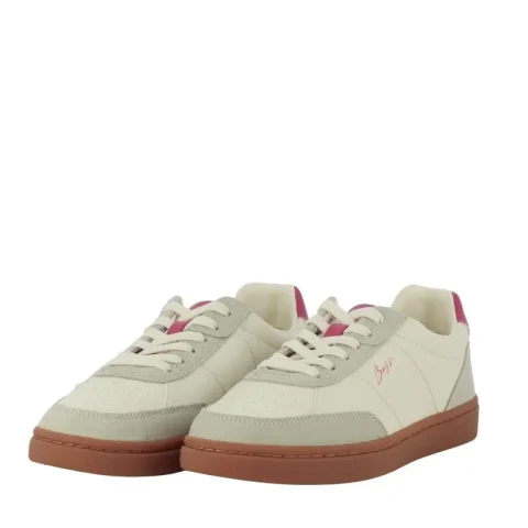 Дамски Сникърс BOSS – 50563385 EVERLYNN TENN PUMF OPEN WHITE — снимка 3