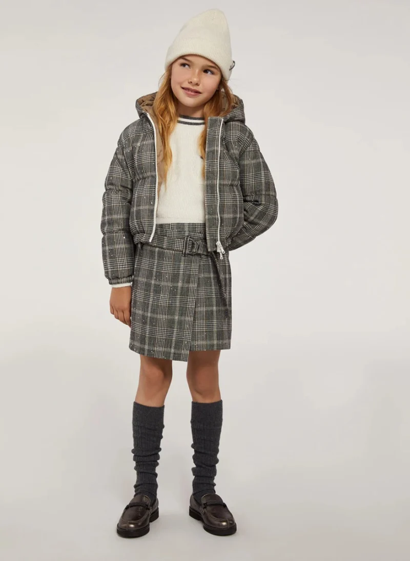 Пуловер от алпака с раирани детайли Brunello Cucinelli Kids 8-10 — снимка 4