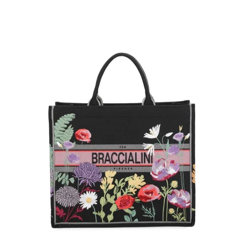 Дамска чанта с бродерия Queen Floral Braccialini — снимка 1