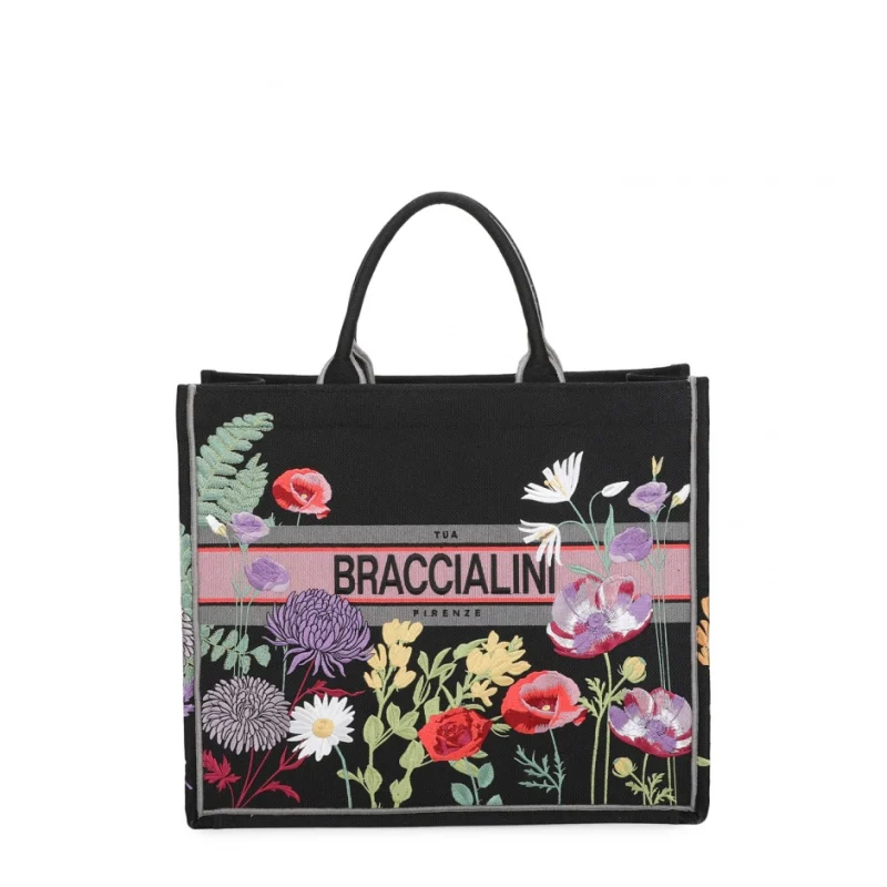 Дамска чанта с бродерия Queen Floral Braccialini