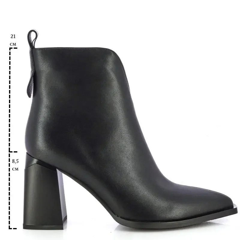 Дамски Боти На Ток CARLO FABIANI – 115662 BLACK LEATHER — снимка 6