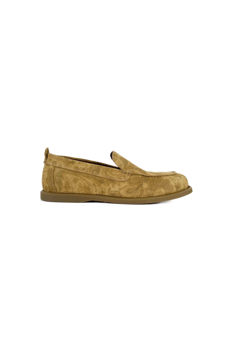 Camel Loafers in Suede