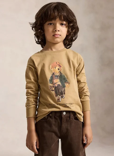 Блуза с принт 'Polo Bear' Ralph Lauren Kids 2-7 — снимка 2