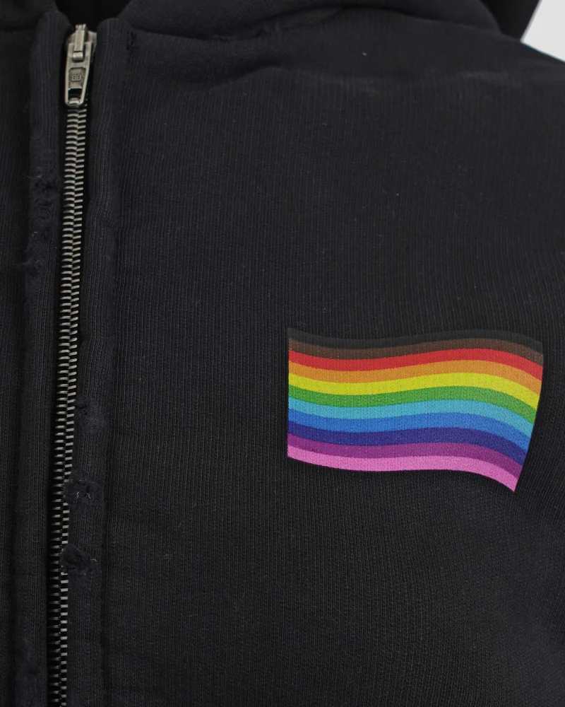 Distressed Hoodie in Faded Black — снимка 2