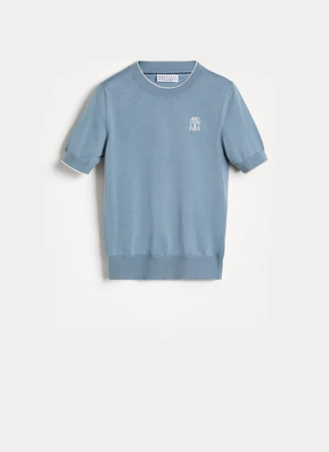 Пуловер с контрастни детайли Brunello Cucinelli Kids 8-10