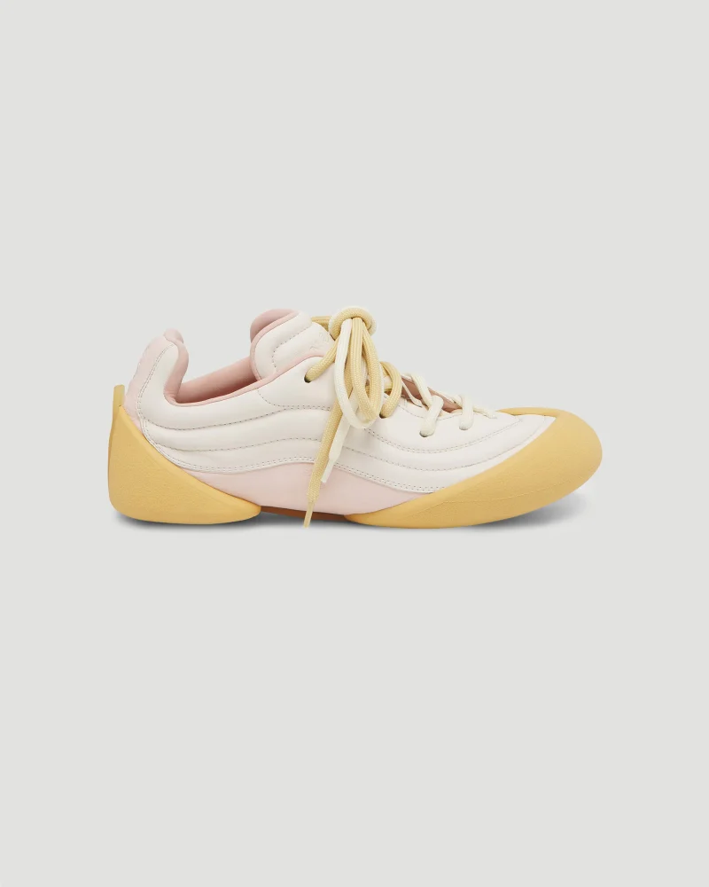 Flexion Sneaker in Off-White and Pink