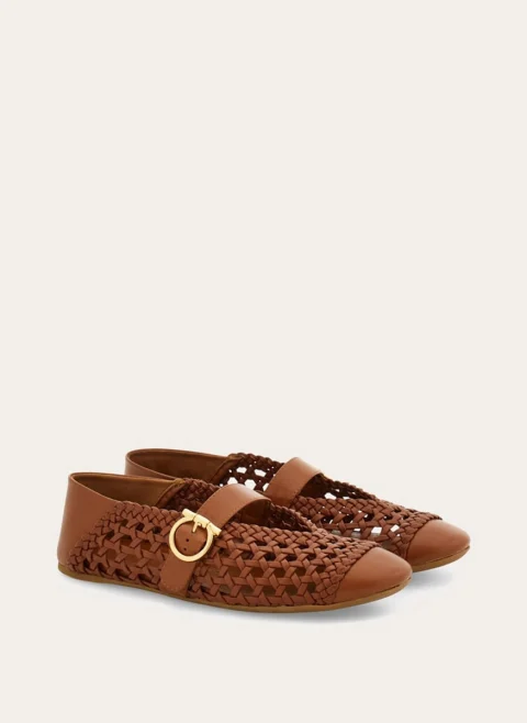 Пантофки с 'Woven' дизайн Ferragamo Gancini — снимка 2