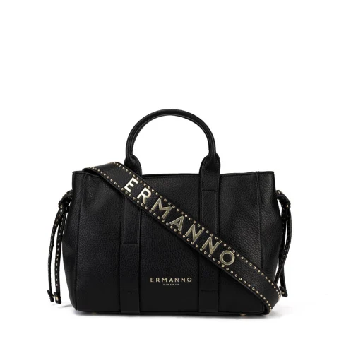Дамска черна чанта Ermanno Firenze — снимка 6