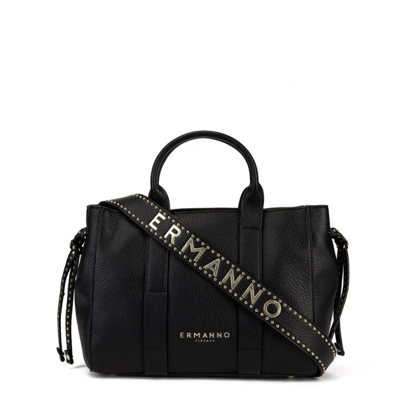 Дамска черна чанта Ermanno Firenze — снимка 6