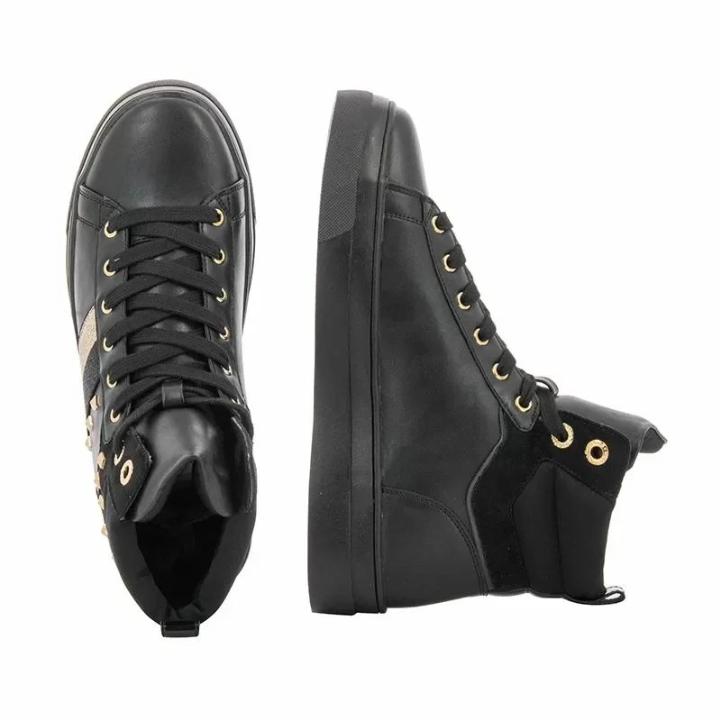 Дамски Сникърс Gold&Gold – GB131 -NERO — снимка 5