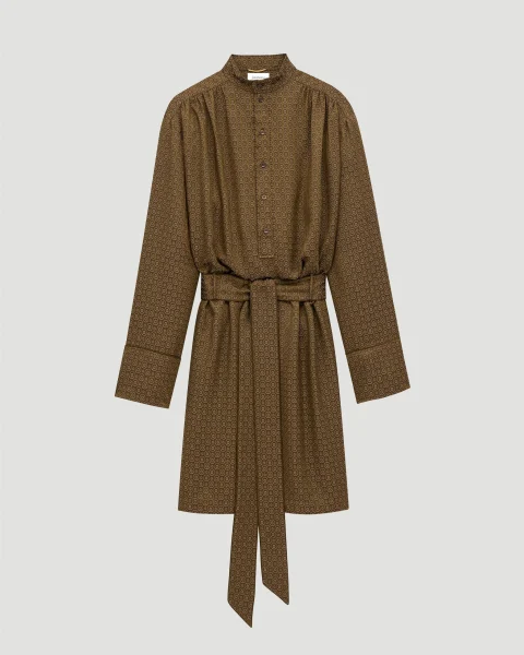 Dress in Medallion Jacquard