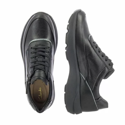 Дамски Ежедневни CLARKS – 26178732 TIVOLI ZIP BLACK — снимка 4
