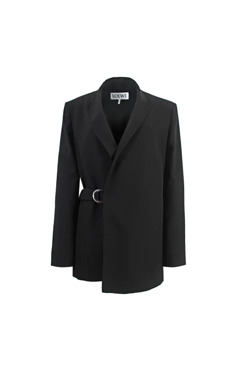 Wool Blazer with Belt