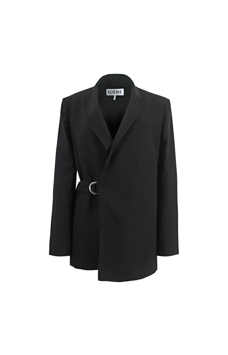 Wool Blazer with Belt