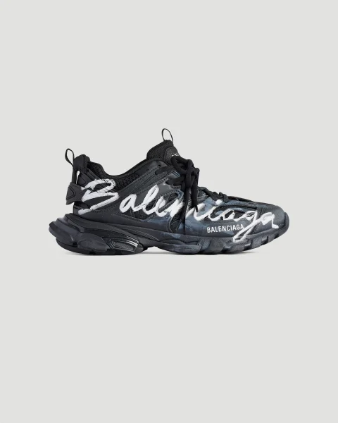 Track Signature Sneaker in Black and White