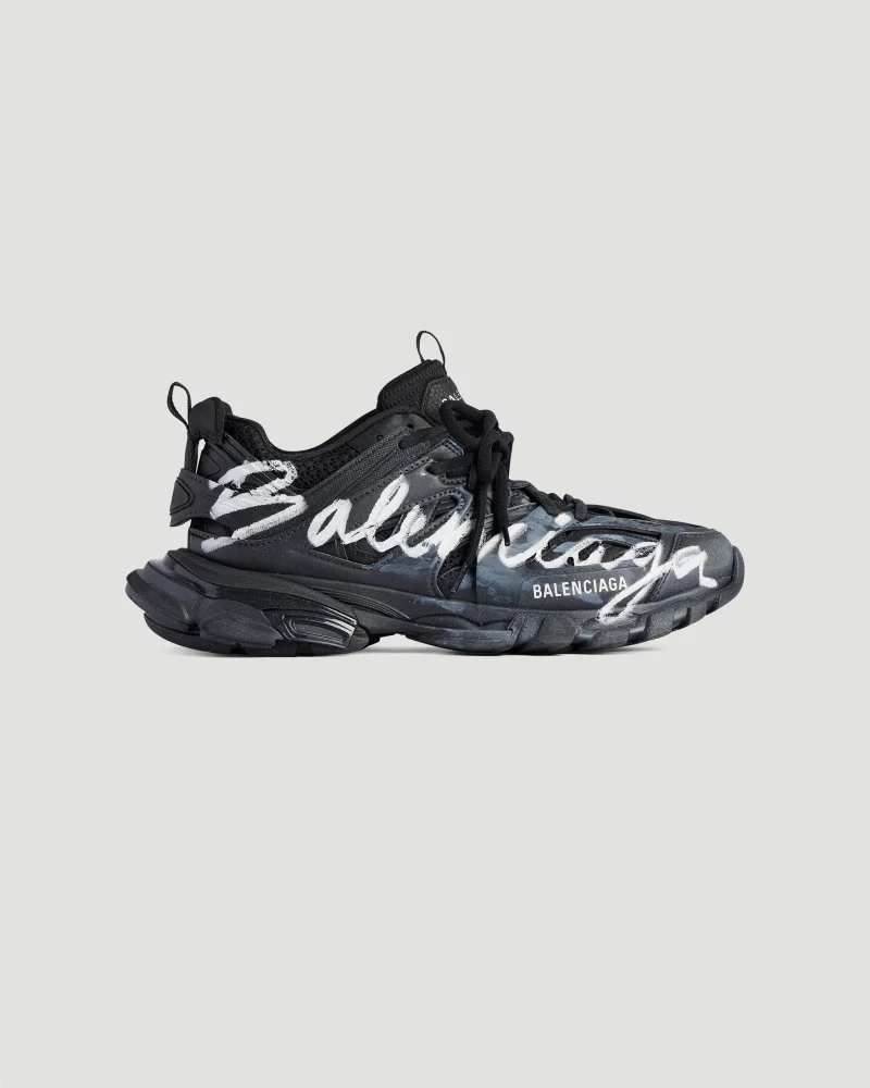 Track Signature Sneaker in Black and White