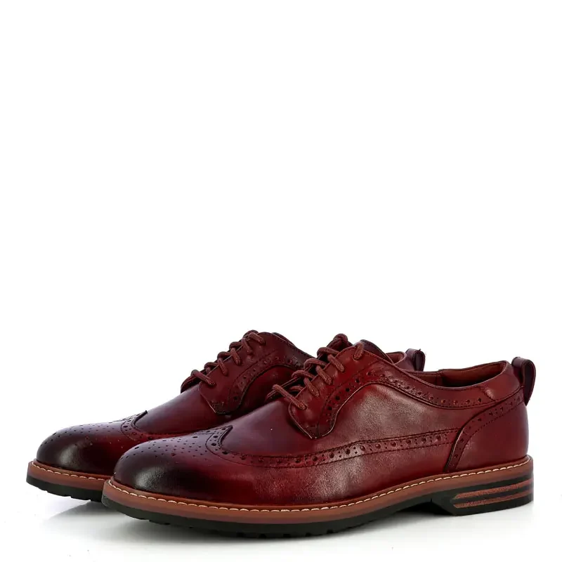 Мъжки Офис Обувки CLARKS – 26320107 ALDWIN2 LIMIT DARK TAN LEA — снимка 3