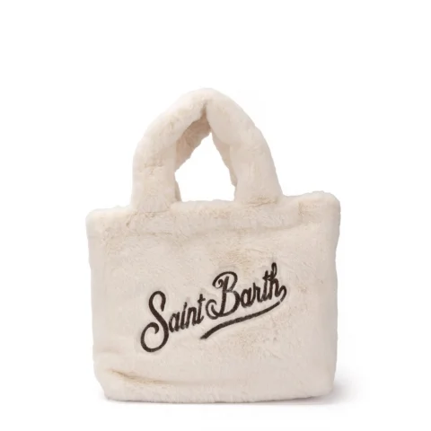 Дамска бяла чанта Mini Vanity SAINT BARTH