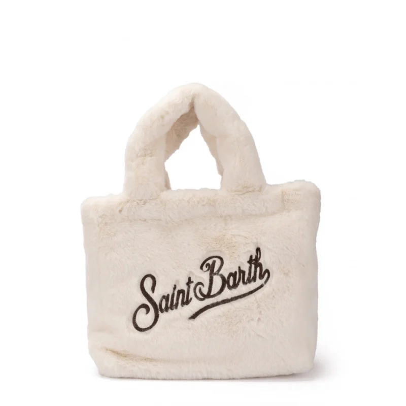 Дамска бяла чанта Mini Vanity SAINT BARTH