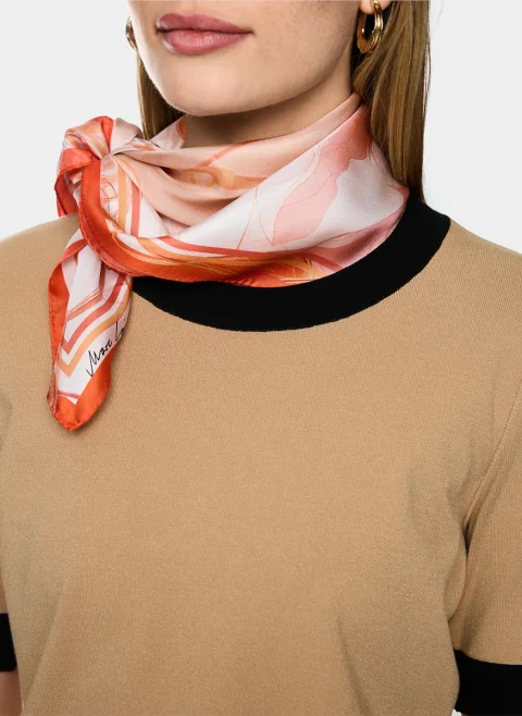 Копринен шал с принт Marc Cain Collections — снимка 4
