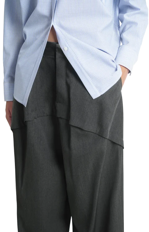 Wool Trousers in Charcoal — снимка 2