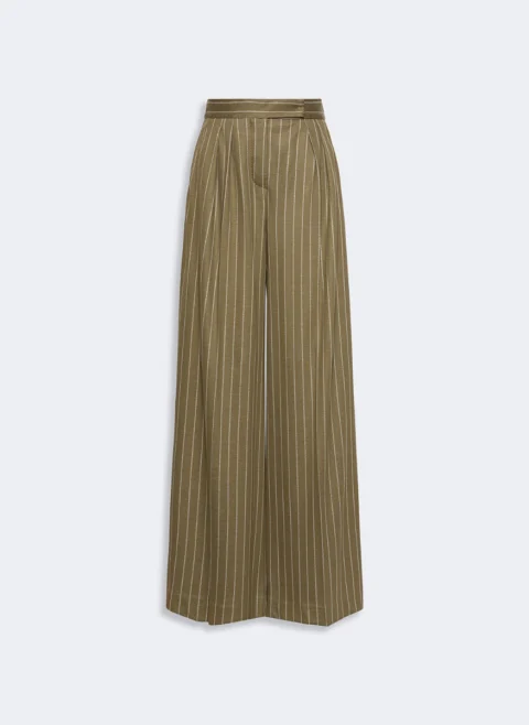 Панталон с фино райе Max Mara Mxmrio — снимка 3