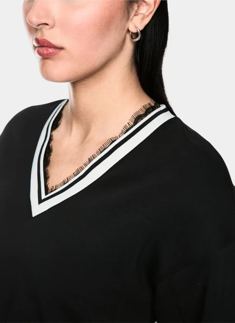 Суитшърт с дантела Marc Cain Sports — снимка 10