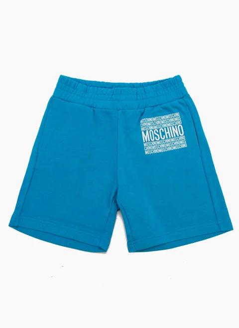 Къс спортен панталон с принт Moschino Kids