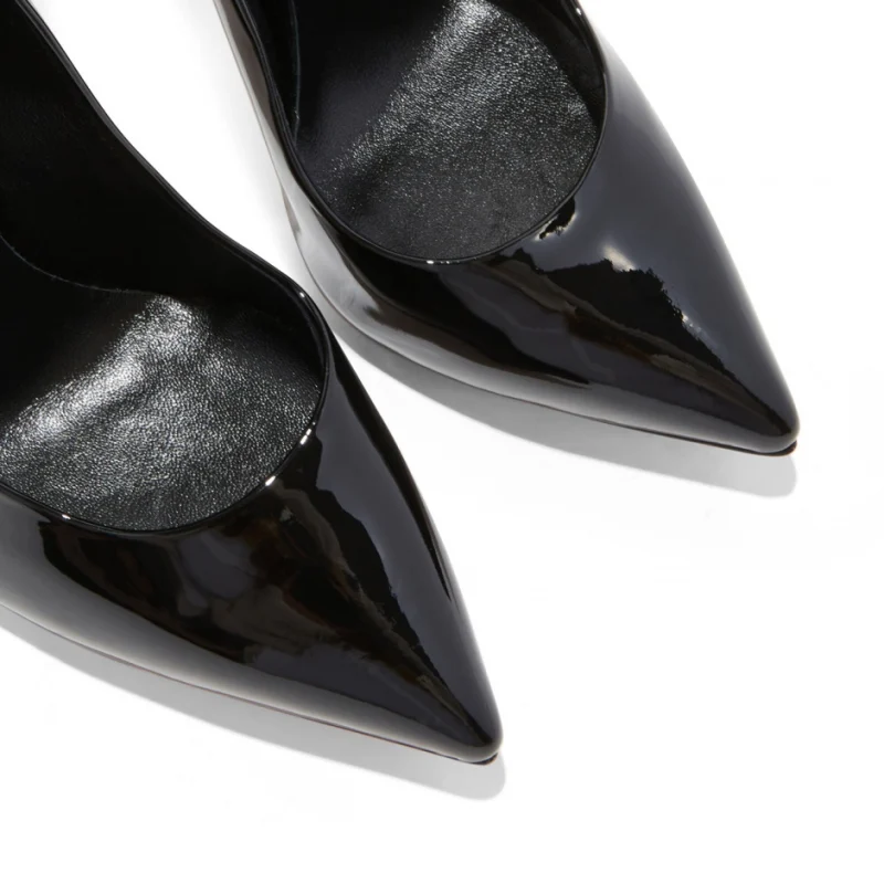 Дамски черни обувки с ток "Blade" Casadei — снимка 9