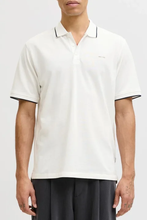 Polo Jprblualves Ss 12274681 11-4201 TCX cloud dancer — снимка 2