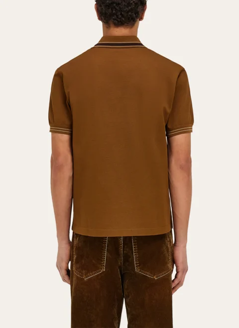 Памучен полошърт Ferragamo — снимка 5