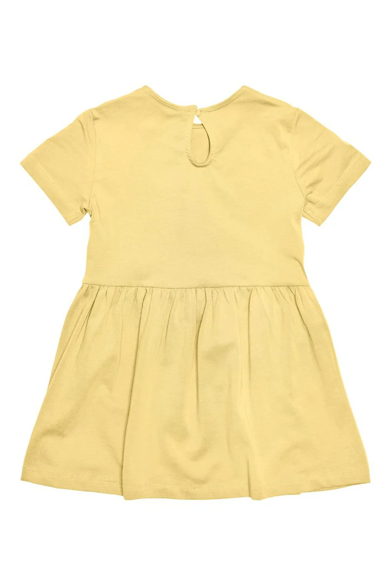 Детски Рокля Kmggaya S/S Fit Flared Dress Jrs 15258957 12-0711 tcx lemon meringue — снимка 2