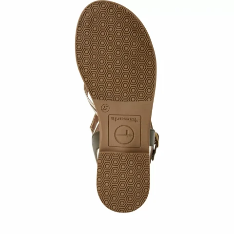 Дамски Равни Сандали TAMARIS – 1-28108-44-761 OLIVE COMB — снимка 6