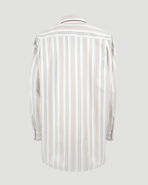 Striped Cotton Shirt in Multicolour — снимка 3