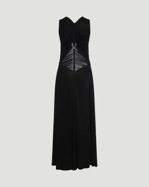 Viscose Jersey Long Dress with Knot Ring — снимка 2