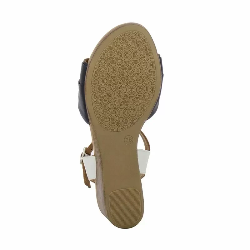Дамски Сандали На Платформа VERONELLA – 030-88-1411 NAVY-WHITE-NEWTAN — снимка 4