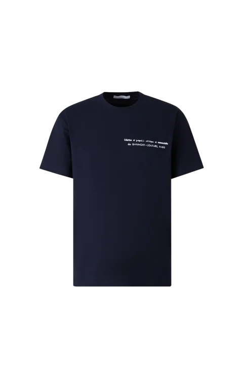 T-Shirt with Logo in Navy