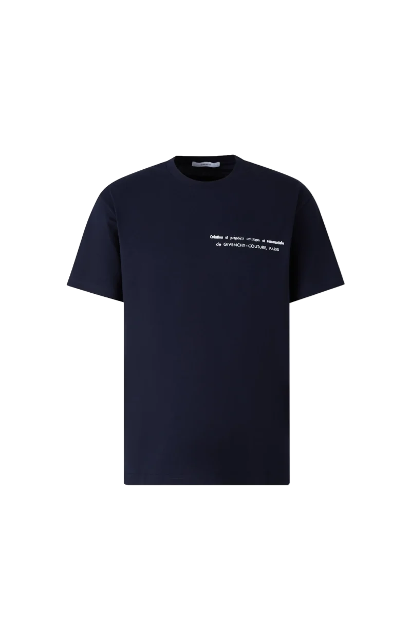 T-Shirt with Logo in Navy