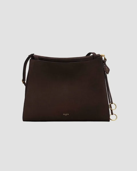 Le Click Medium Square Bag in Nubuck