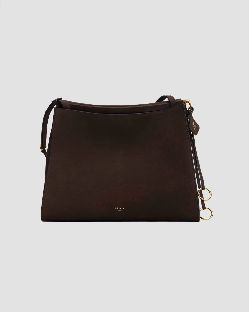 Le Click Medium Square Bag in Nubuck
