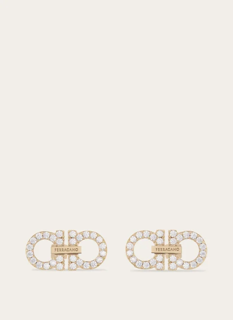 Обеци `Double Gancini` Ferragamo