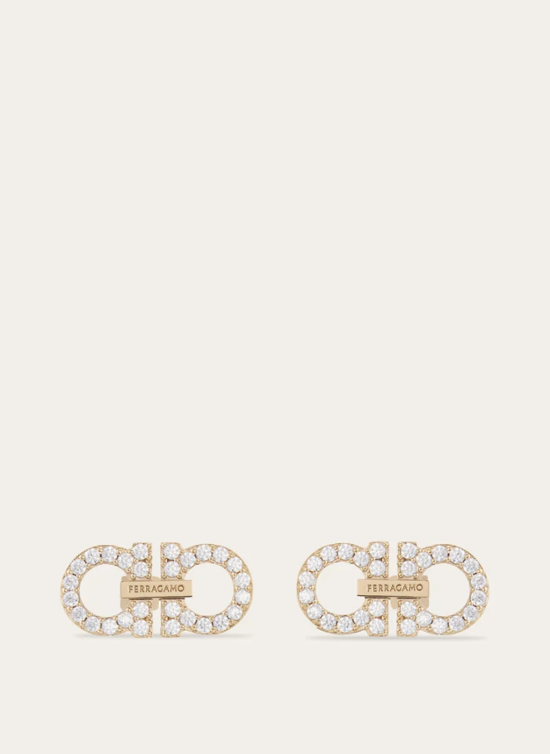 Обеци `Double Gancini` Ferragamo