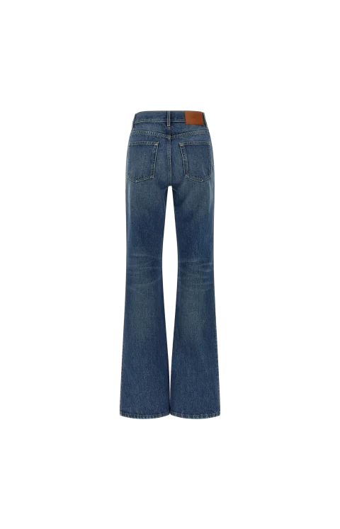 High-Rise Slim-Leg Organic Jeans — снимка 2
